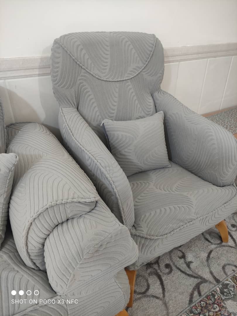 مخمل برجسته موجی طوسی روشن